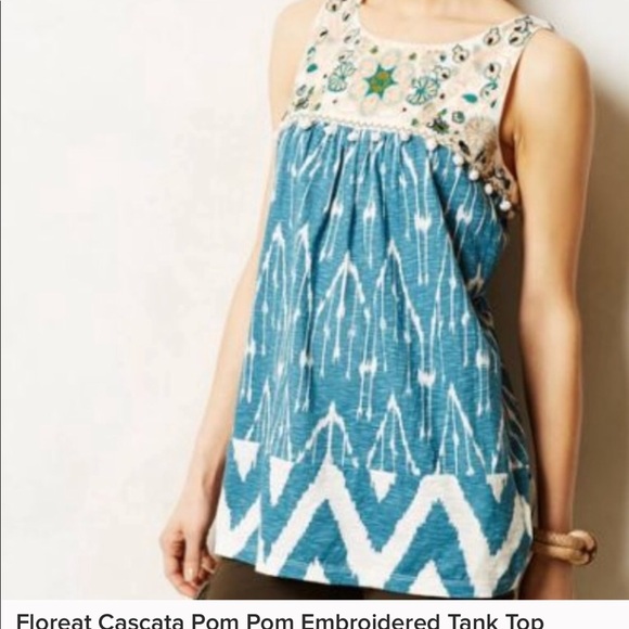 Anthropologie Floreat Cascata Embroidered Tunic - Picture 2 of 4